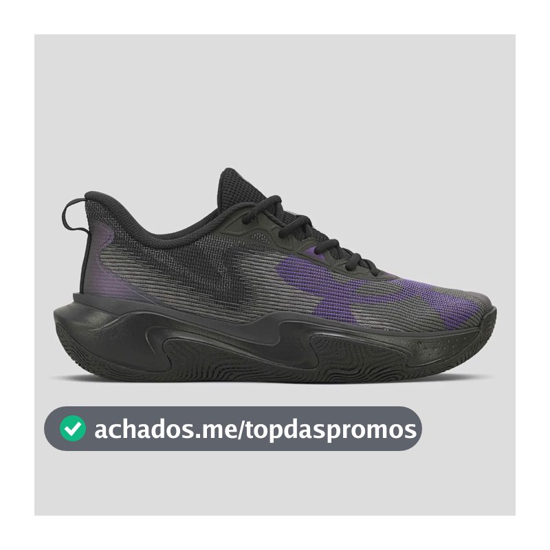 Tênis Masculino Layup Under Armour Preto Liso 43 Br