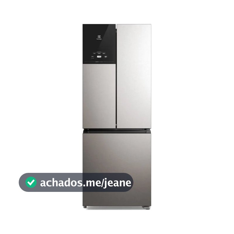 Geladeira Electrolux Frost Free Inverter 484L Efficient AutoSense 3 Portas Inox Look IM7S