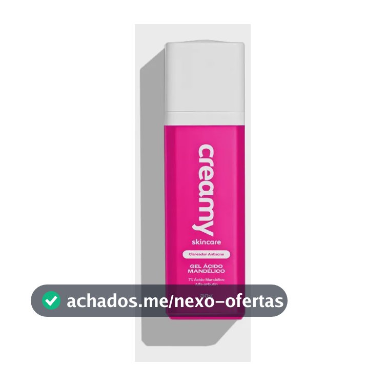 Creamy Skincare Ácido Mandélico 30g Reduz a Oleosidade Combate a Formação de Acne e Uniformiza Todos os Tipos de Pele