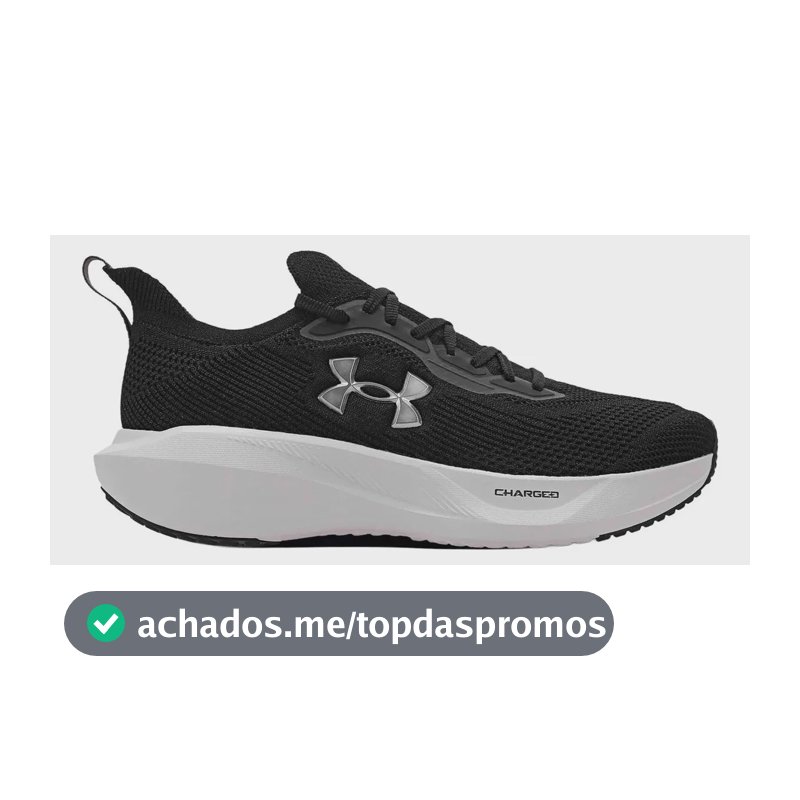 Tênis Masculino De Corrida Charged Slight 3 Se Under Armour Preto E Branco 42 Br