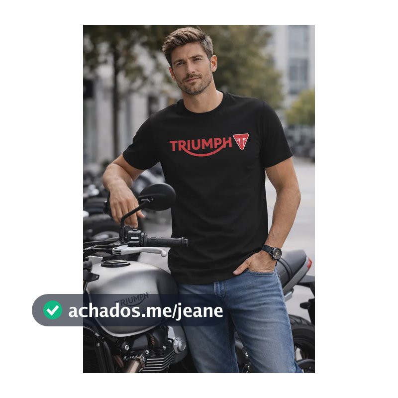 Camiseta Premium Moto Triumph Tiger Scrambler Algodão Nobre G Preto