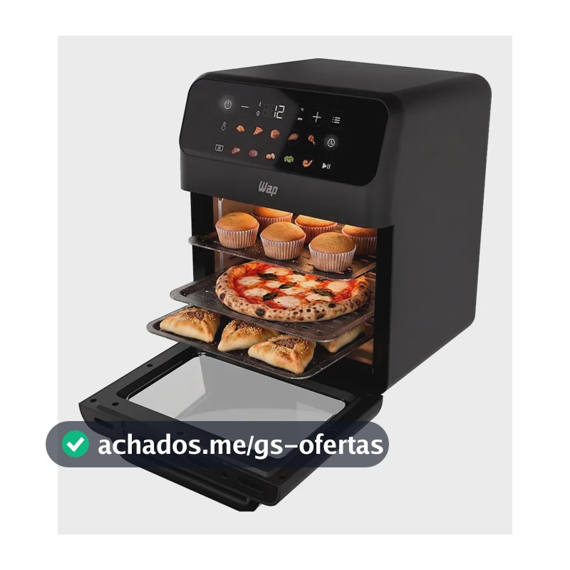 Air Fryer Oven 11 Litros Wap Waod4 Grey Stone Painel Digital 11 Funções 127V