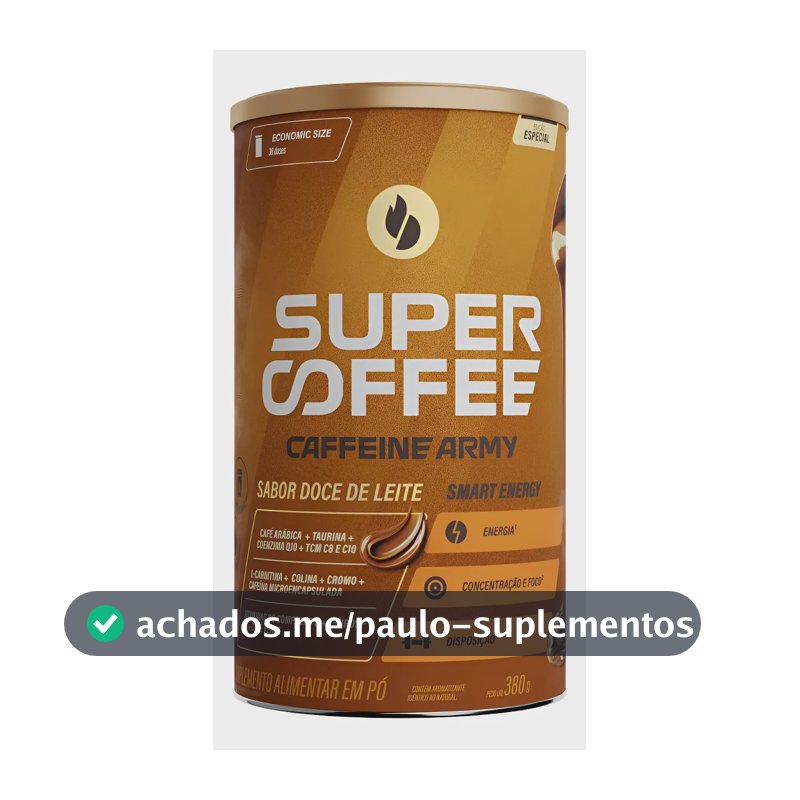 Cappuccino Gourmet Supercoffee Doce Leite 380g Caffeine Army Sem Sabor Sem Sabor
