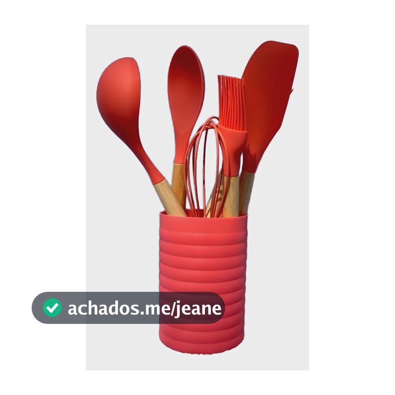 Kit Utensílios De Cozinha 7 Peças De Silicone - Home-land Cor Salmon