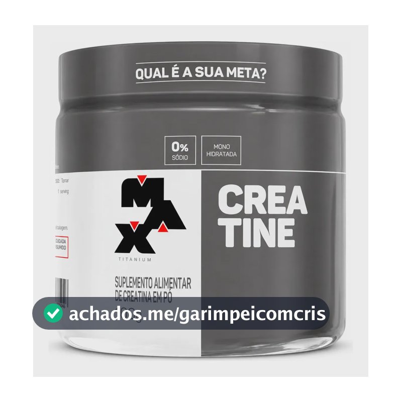 Creatina 100g Creatina Monohidratada Max Titanium Sem Sabor Alta Pureza