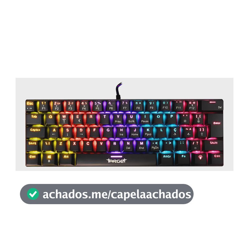 Teclado Mecânico TGT Sherman V3 C1 Compacto 60% Rainbow ABNT2 Switch Marrom