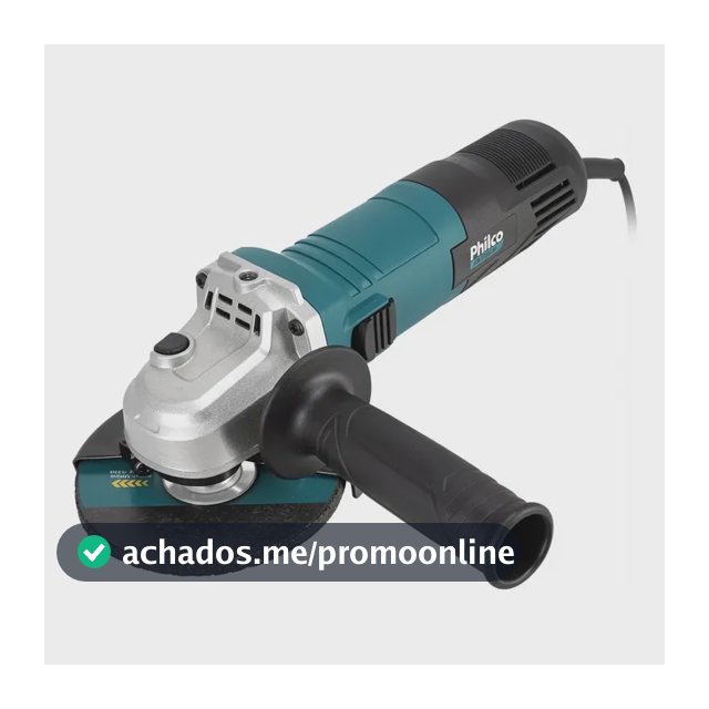 Esmerilhadeira Angular Philco 950w 115mm 11000rpm 4.1/2 Azul-petróleo 220v 50/60hz