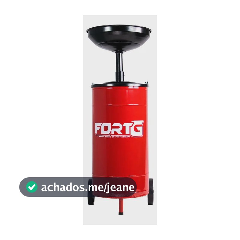 Coletor De Óleo Com Carrinho Vermelho 50 Litros. Fortg