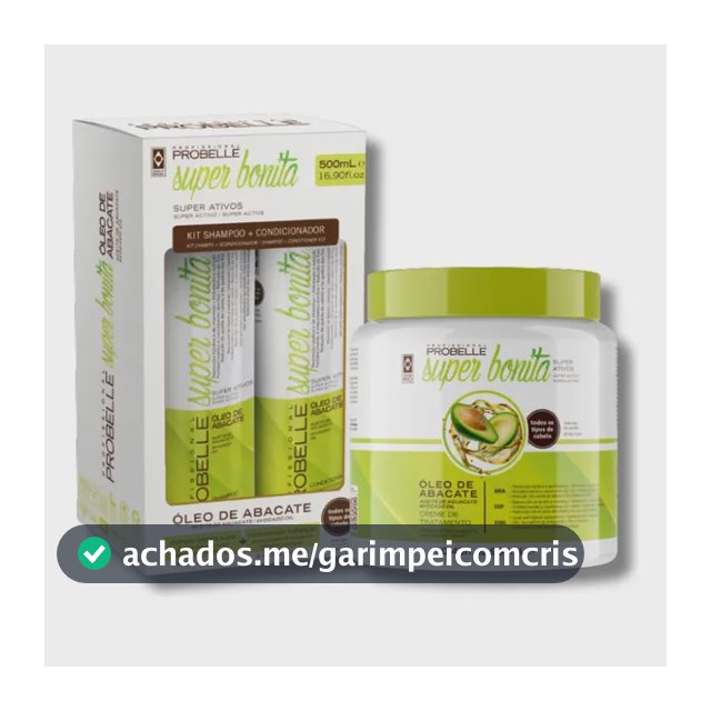Kit Shampoo + Condicionador + Tratamento 900g. - Probelle