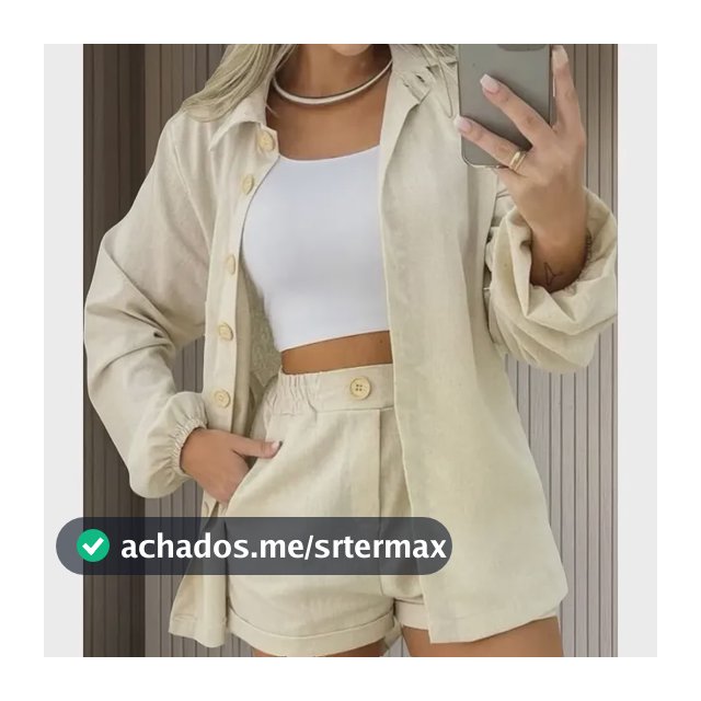 Conjunto Linho Feminino Camisa E Short Linha Premium