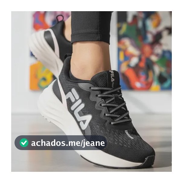 Tênis Fila Feminino Esportivo Racer Comet 2 Corrida Original Preto/rosa-claro Liso 37