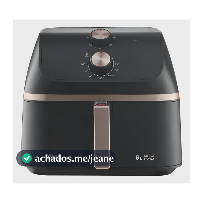 Wap Fritadeira Air Fryer Mega Family 9 Litros 127v Preto 127v