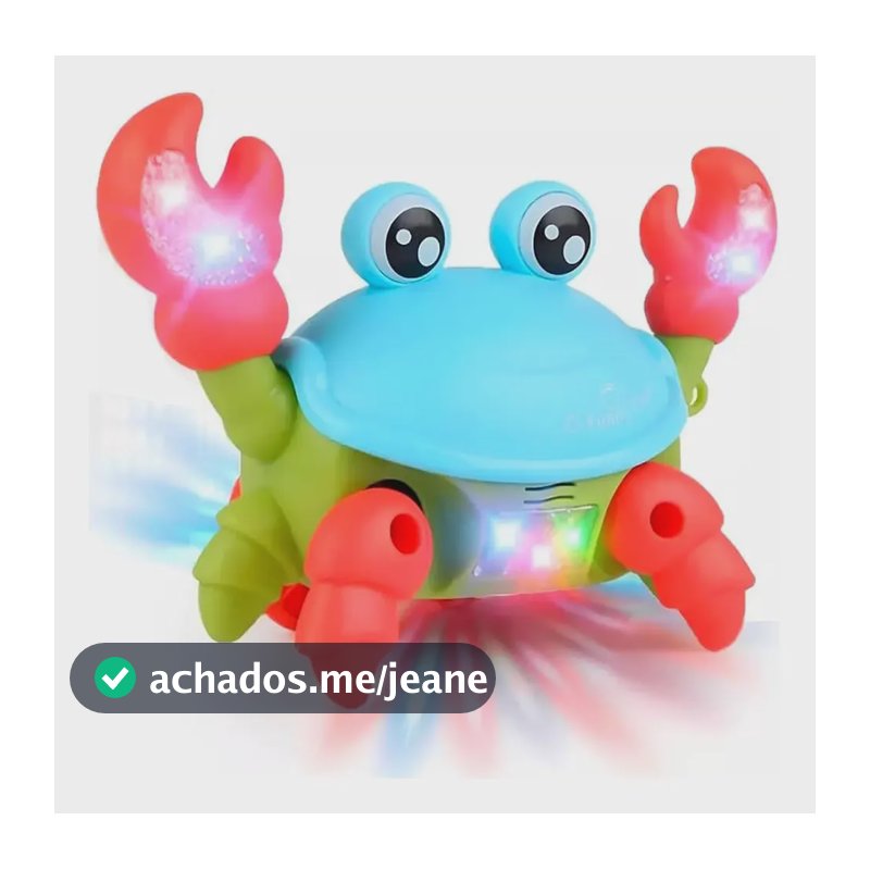 Carangueijo Brinquedo Fujão Sensor Dança Luz Som Infantil