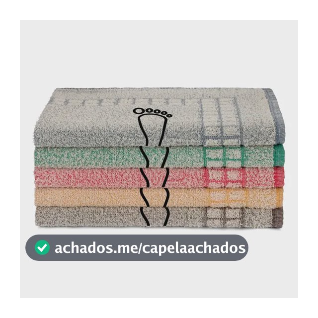 Kit 5 Tapetes Banheiro Algodão Toalhas BRK Felpudo Mali 45x70cm
