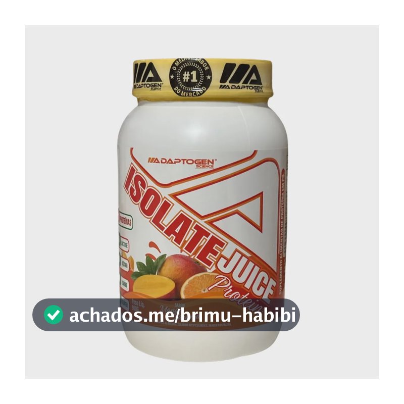 Proteína Adaptogen Isolate Juice em pó sabor Laranja manga x 900g