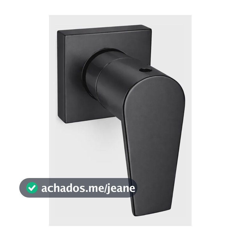 Acabamento Registro Quadrado Padrão Deca Preto Valencia  Preto Fosco