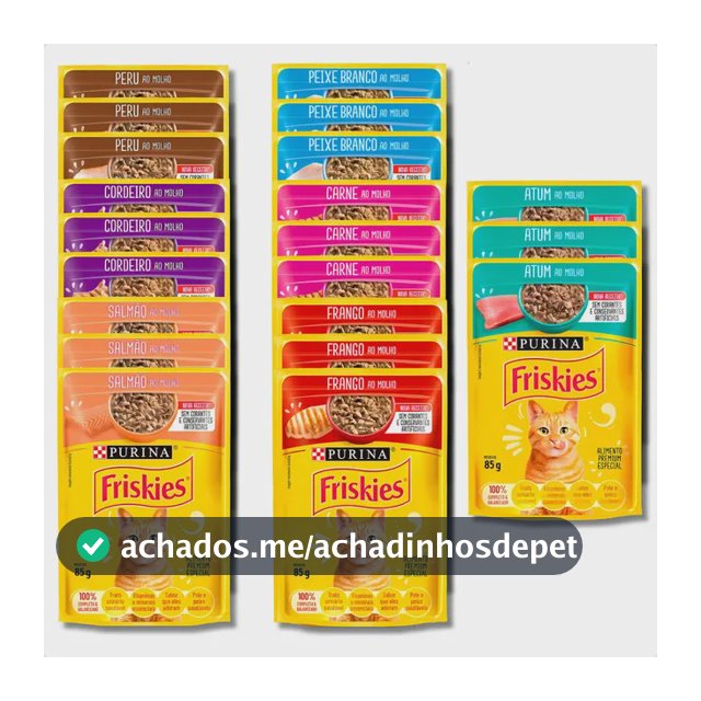 Friskies Ração Úmida Sachê 85g Gatos Adultos Kit 21 Sabores Variados