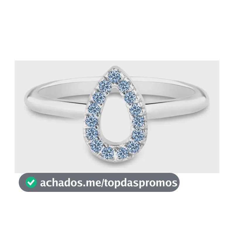 Anel Life Astro Gota Em Prata 925 Com Pedras Azuis 12