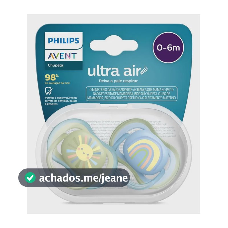 Chupeta Ultra Air 0 À 6 Meses 2 Unidades Scf085/58