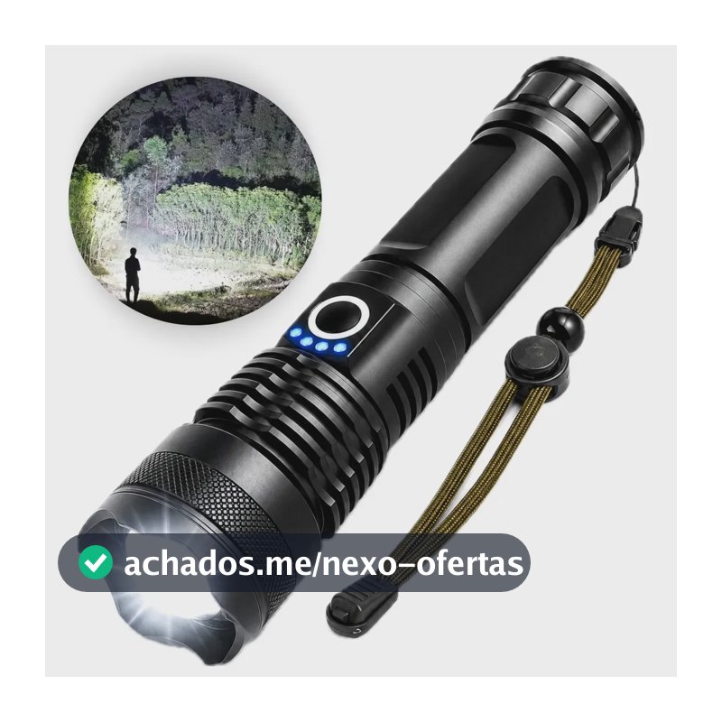 Lanterna Tática Militar T9 Mais Forte Do Mundo Potente Led Recarregável