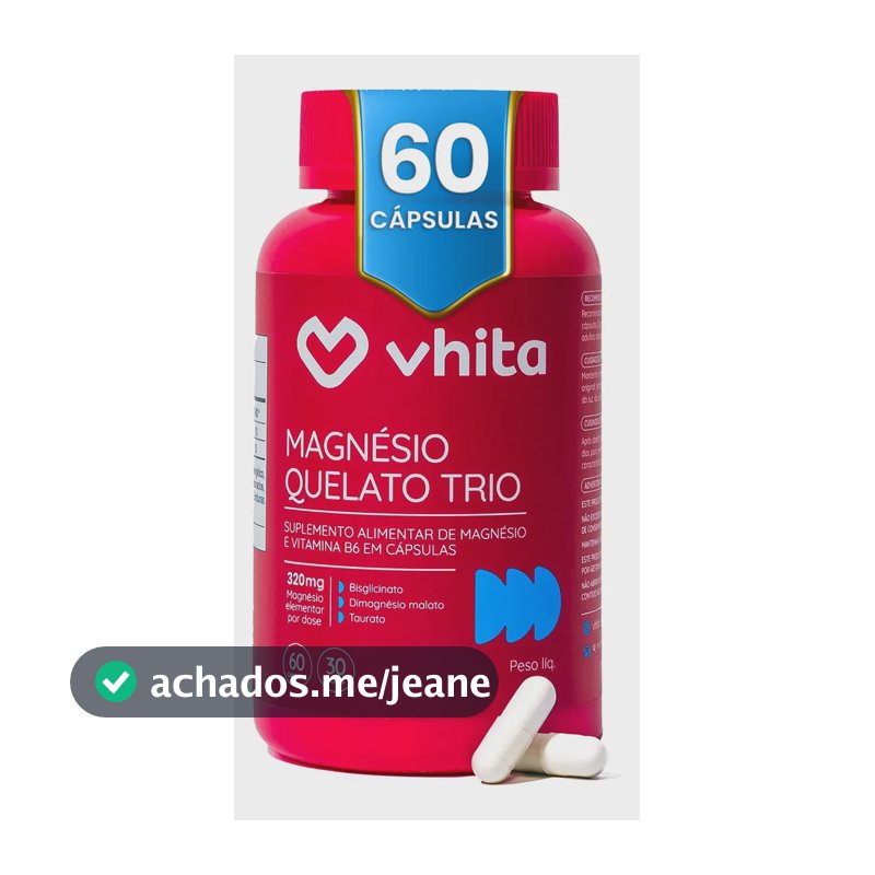 Magnésio Vhita em cápsula Sem sabor de 60 un