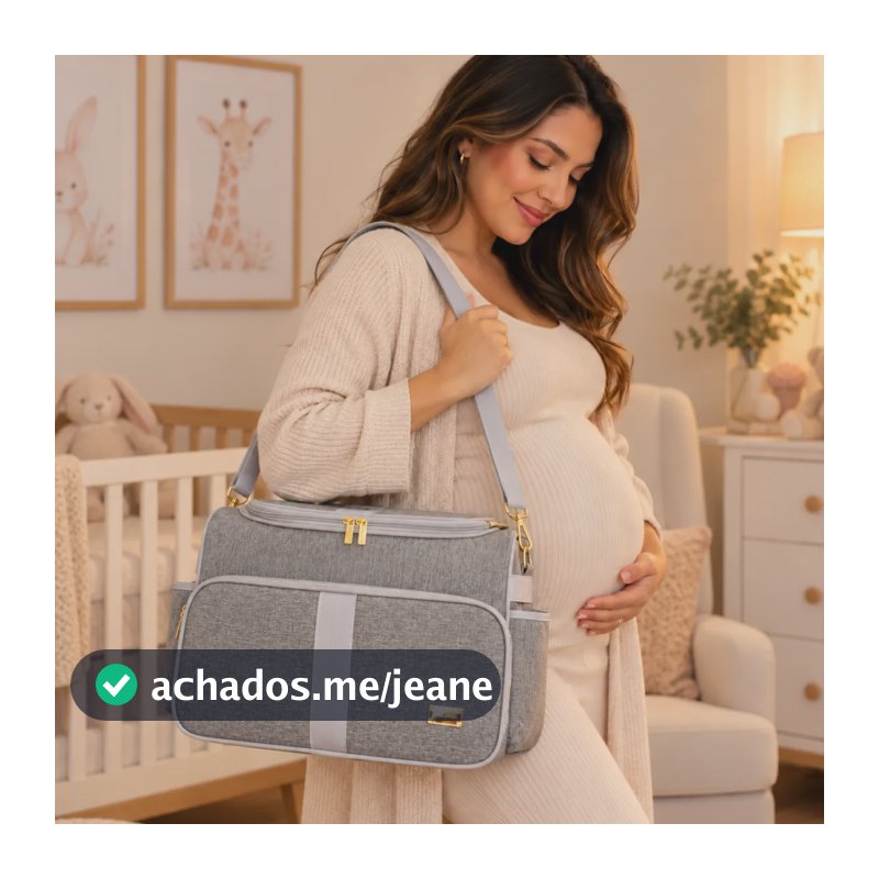 Bolsa Mala Mochila Saída Maternidade Bebê Menina Menino Cinza