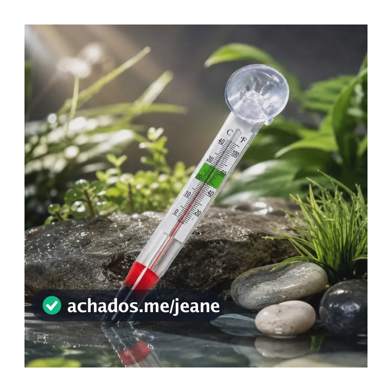 Termômetro Vidro Ace Pet Ventosa Aquários Alta Durabilidade