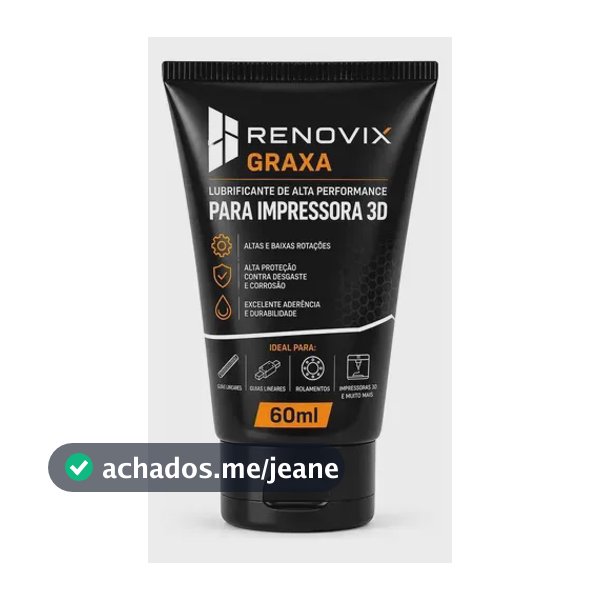 Graxa Alta Performance P/ Impressoras 3d 60gr Renovix