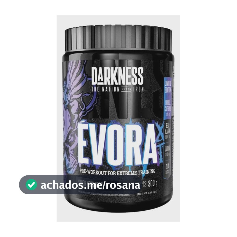 Suplemento em pó Darkness Pré Treino Évora sabor Neon Berry x 300g