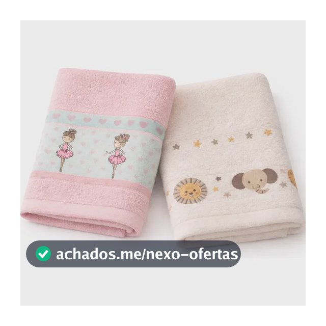 Kit 2 Toalhas De Banho 100% Algodão Infantil Kids Bebe