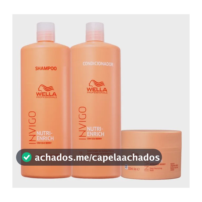 Wella Invigo Nutri Enrich Kit Shampoo/Condicionador 1l, Máscara 150ml
