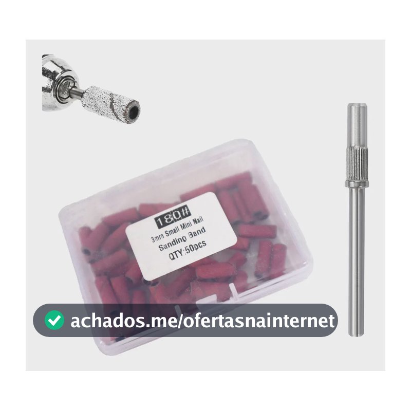 Kit Broca Mandril Caixa 50 Refil De Lixa Premium Para Motor