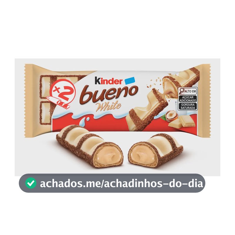 Chocolate Kinder Bueno White Com Creme De Avelã Pacote 39g