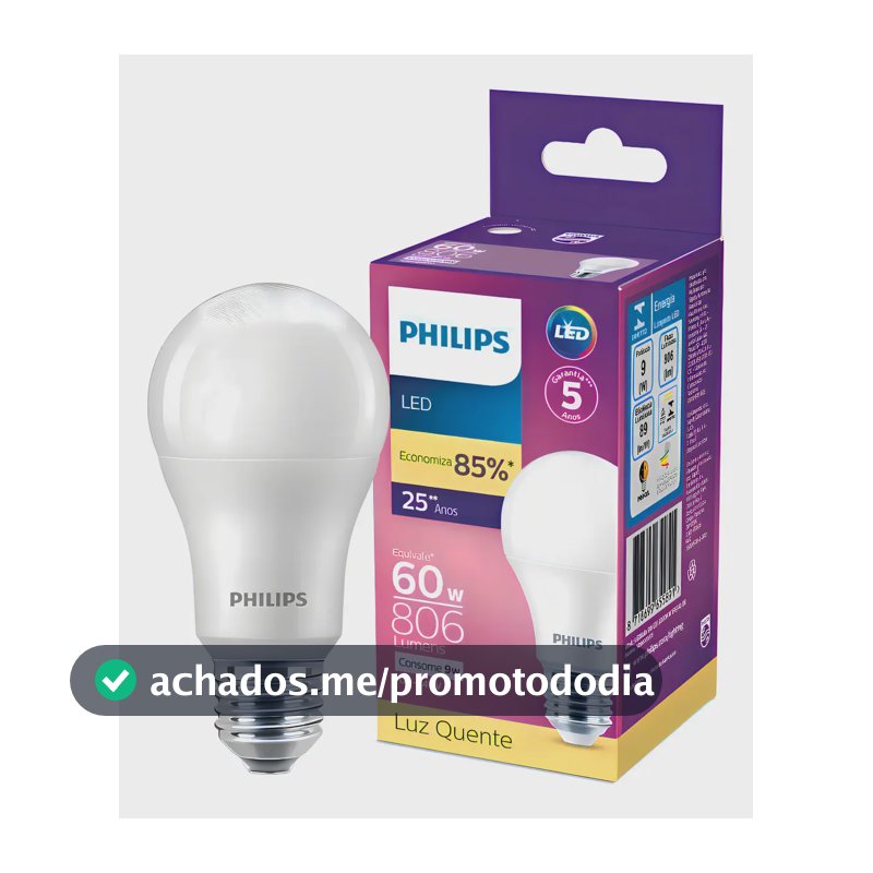 Kit 3 Lâmpadas Led Bulbo 9w Bivolt E27 3000k Luz Amarela Luz Branco-quente