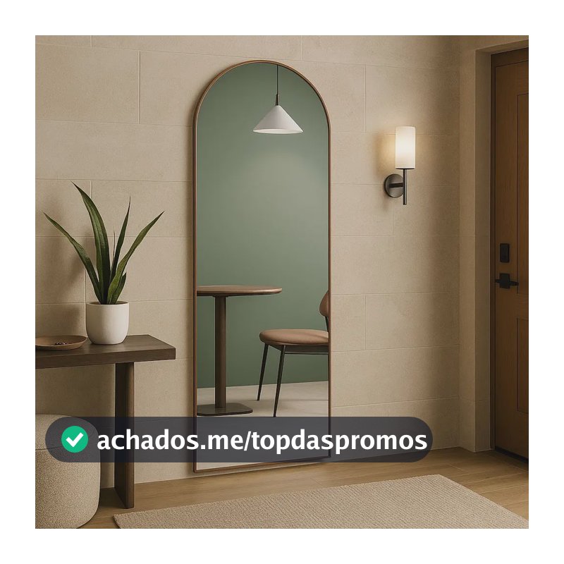 Espelho 170x70 Decorativo Grande Corpo Inteiro Com Moldura Caramelo