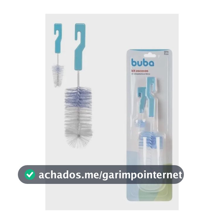 Buba Kit Escova Para Lavar Mamadeira E Bico Azul