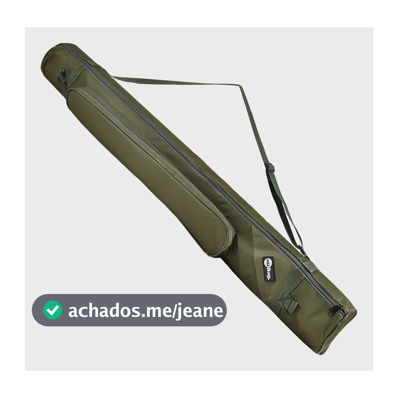 Bolsa Porta Varas de Pesca Nü Bag 120 cm com Bolso e Alça - Verde
