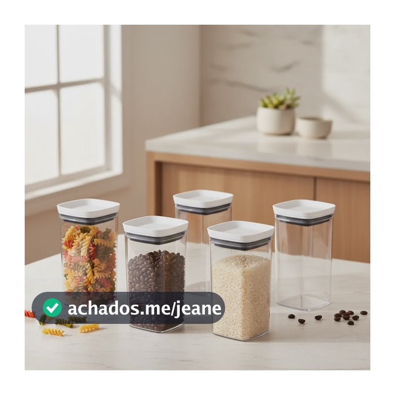 Kit De Potes Herméticos Ou 5 Peças 340ml Linha Block