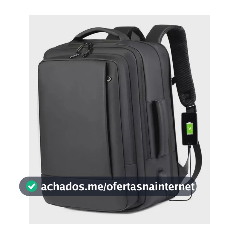 Mochila jiesipote-9242 À Prova D'água Reforçada Expansível Cor Preto