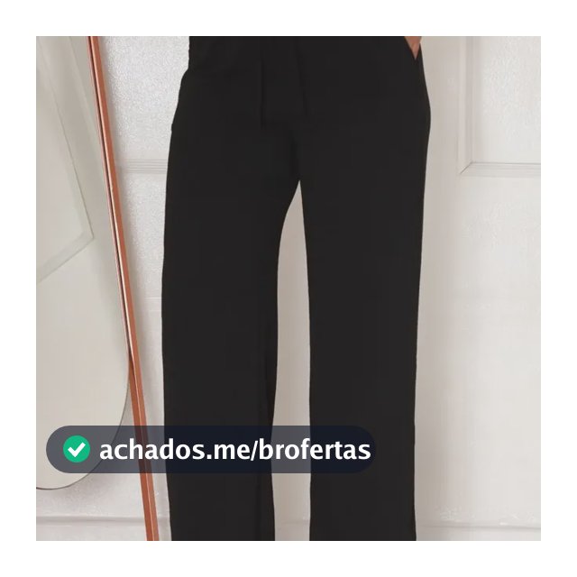 Calça Pantalona Wide Leg Duna Elastico Na Cintura/gestante