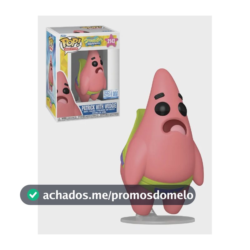 Boneco Bob Esponja - Cuecão Do Patrick Funko Pop!