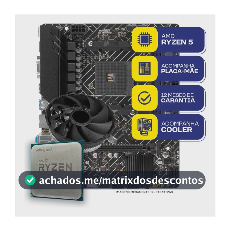 Kit Upgrade Gamer Mcl, Amd Ryzen 5 3400g, A520m