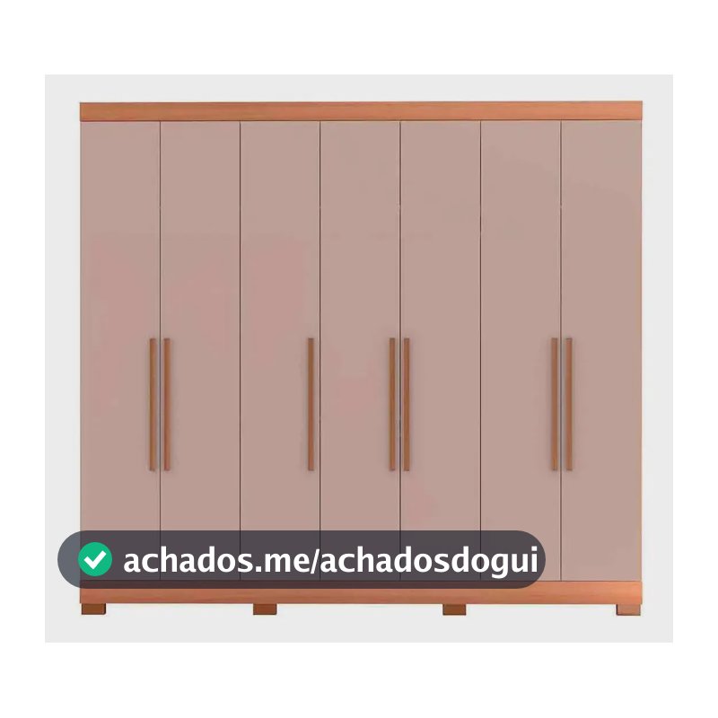Guarda-roupa Casal Bartira Diplomata Com 7 Portas E 6 Gav Cor Avelã/Cappuccino