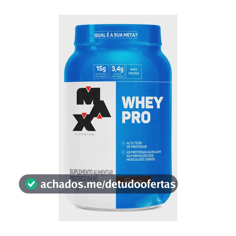 Proteína Max Titanium Whey Pro Concetrado em pó sabor Chocolate x 1kg