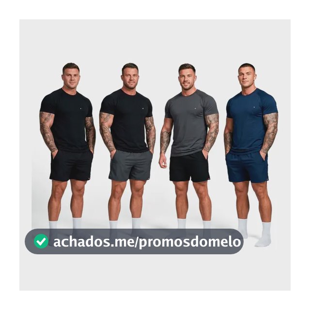 Kit 8 Peças Dry Fit 4 Camisetas + 4 Shorts Academia Sandrini Sortidos Liso M