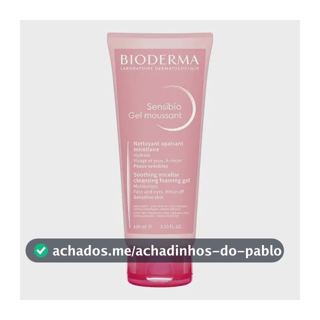 Gel de Limpeza Micelar Calmante e Hidratante Bioderma Sensibio Gel Moussant 100ml