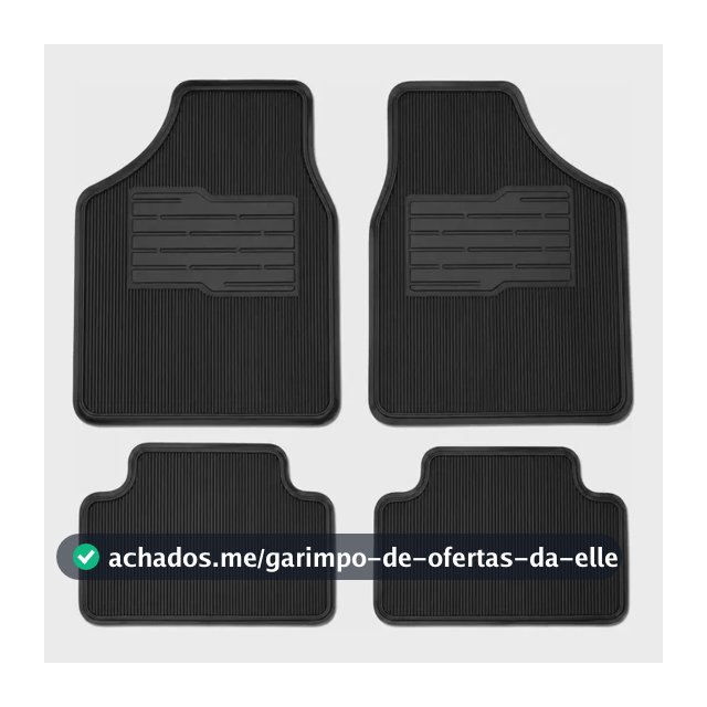 Tapetes Automotivos 4 Peças Universal Carro Antiderrapante Preto