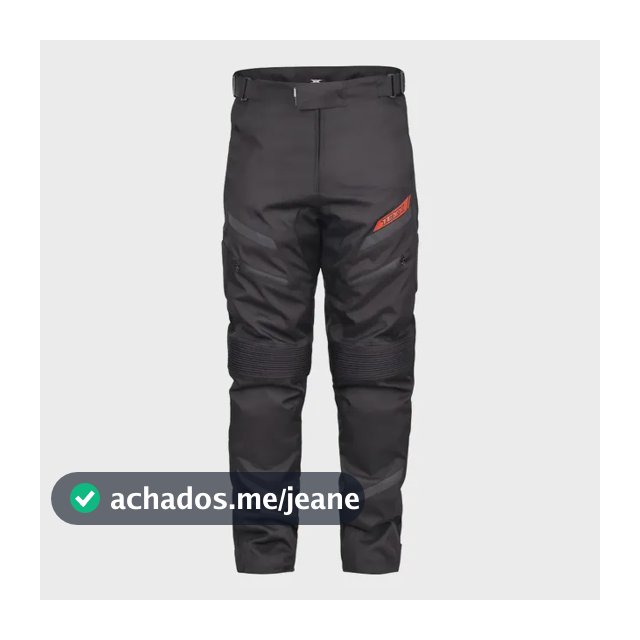 Calça Motociclista Texx V3 Preta Com Proteção Masc/fem