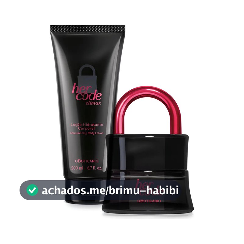 Perfume Her Code Clímax Eau De Parfum 50ml + Loção Corporal Amadeirado