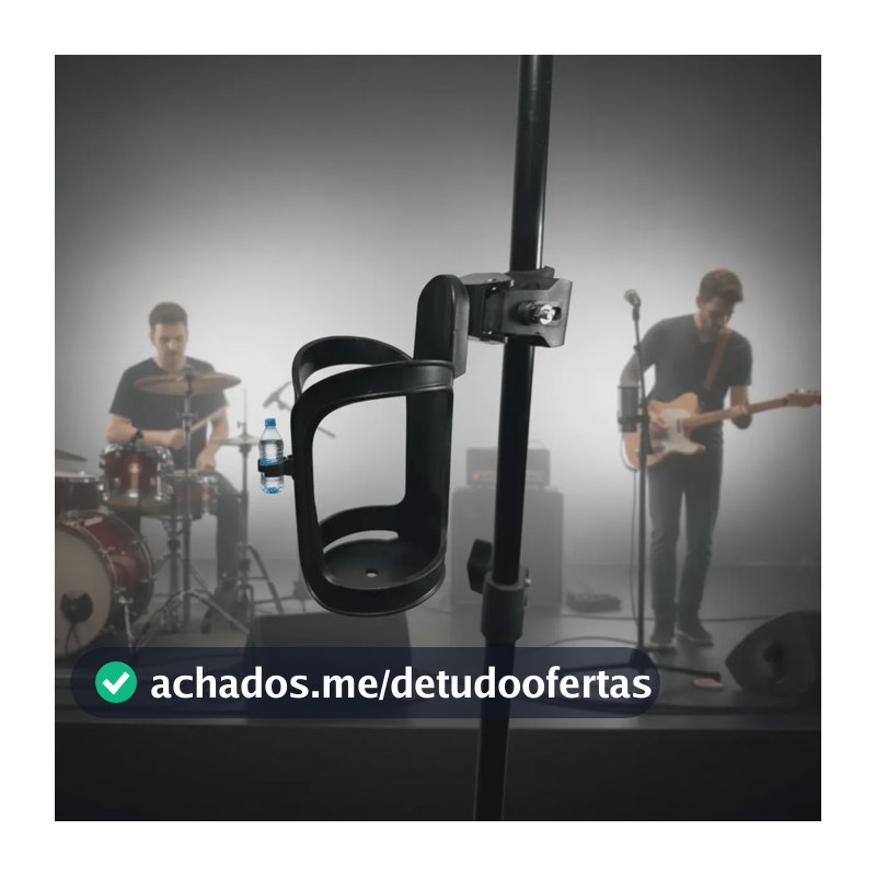 Suporte De Agua Para Pedestal Bateria E Microfone Reforçado Preto